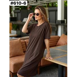 Фотография Платье летнее женское 601-6 brown р.42-48 "ZLATA" недорого оптом от прямого поставщика