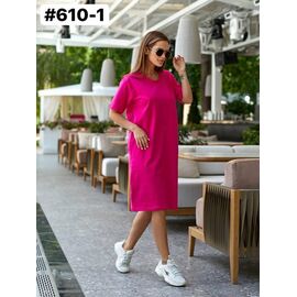 Фотография Платье летнее женское 610-1 pink р.42-48 "ZLATA" недорого оптом от прямого поставщика