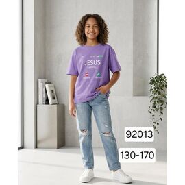 Фотография Футболка детская на девочку 92013 purple р.8-12 "Фунтик" недорого оптом от прямого поставщика