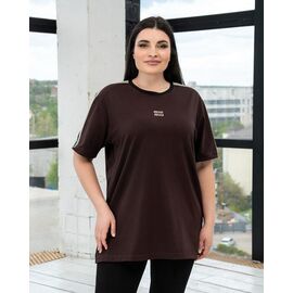 Фотография Футболка женская Ф03 chocolate р.XL-4XL "AZNA" недорого оптом от прямого поставщика