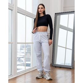 Фотография Штаны спортивные женские Б88 l.grey р.S-XL "AZNA" недорого оптом от прямого поставщика