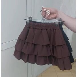 Фотография Юбка-шорты детская на девочку MD17 brown р.122-146 "Moda school" недорого оптом от прямого поставщика