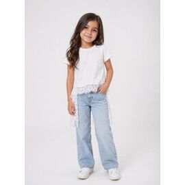 Фотография Футболка детская на девочку 8589-2 white р.122-140 "Moda school" недорого оптом от прямого поставщика