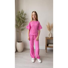 Костюм дитячий на дівчинку 8543 fuchsia р.122-152 "Moda school" недорого оптом від прямого постачальника
