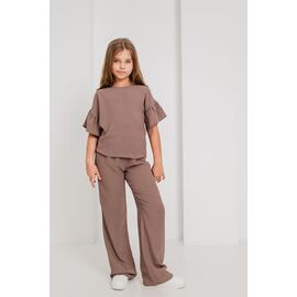 Костюм дитячий на дівчинку 8543 brown р.122-152 "Moda school" недорого оптом від прямого постачальника
