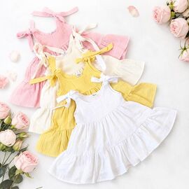 Сарафан дитячий легкий на дівчинку 7361 yellow р.92-116 "Moda school" недорого оптом від прямого постачальника