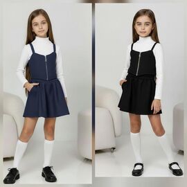 Костюм дитячий на дівчинку MD06 navy р.116-140 "Moda school" недорого оптом від прямого постачальника