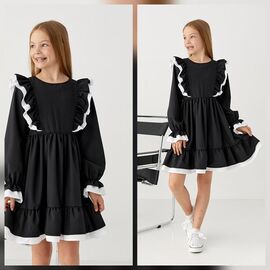 Сукня дитяча на дівчинку MD09 black р.116-140 "Moda school" недорого оптом від прямого постачальника