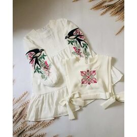 Комплект дитячий на дівчинку MD02 milk р.128-146 "Moda school" недорого оптом від прямого постачальника
