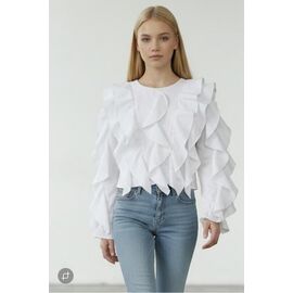 Фотография Блузка детская на девочку MD13 white р.140-164 "Moda school" недорого оптом от прямого поставщика
