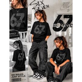 Фотография Футболка детская на девочку KR808 black р.34-42 "Karolina" недорого оптом от прямого поставщика