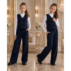 Костюм дитячий на дівчинку KR817 navy р.34-42 "Karolina" недорого оптом від прямого постачальника