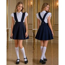 Сарафан дитячий легкий на дівчинку KR828 navy р.32-40 "Karolina" недорого оптом від прямого постачальника