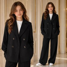 Піджак дитячий на дівчинку KR833 black р.32-42 "Karolina" недорого оптом від прямого постачальника