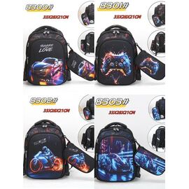 Фотография Рюкзак детский на мальчика 8300 black р.33-28-21 "Candy bags" недорого от прямого поставщика