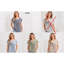Фотография Футболка женская 6493 beige р.48-58 "VERJINIA" недорого оптом от прямого поставщика