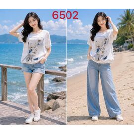Фотография Футболка женская 6502 white р.L-4XL "VERJINIA" недорого оптом от прямого поставщика