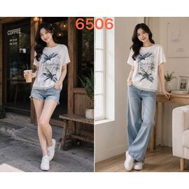Фотография Футболка женская 6506 white р.L-4XL "VERJINIA" недорого оптом от прямого поставщика