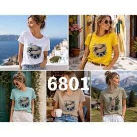 Фотография Футболка женская 6801 mint р.48-56 "VERJINIA" недорого оптом от прямого поставщика