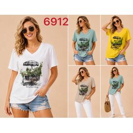 Фотография Футболка женская 6912 mint р.S-2XL "VERJINIA" недорого оптом от прямого поставщика