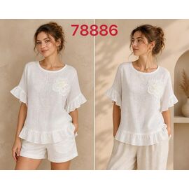 Фотография Футболка женская 78886 white р.XL-5XL "VERJINIA" недорого оптом от прямого поставщика