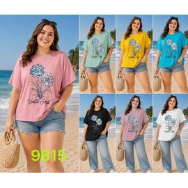 Фотография Футболка женская 9815 mix р.6XL-7XL "VERJINIA" недорого оптом от прямого поставщика
