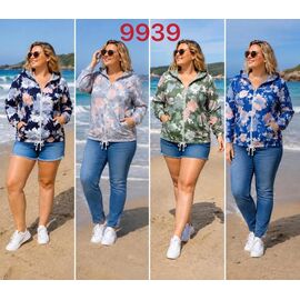 Фотография Ветровка женская 9939 green р.L-5XL "VERJINIA" недорого оптом от прямого поставщика