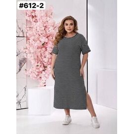 Сукня літня жіноча 612-2 black р.52-62 "ZLATA" недорого оптом від прямого постачальника