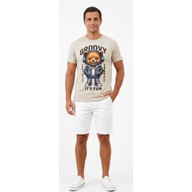 Фотография Футболка подростковая 5474 beige р.S-XL "MALIBU" недорого оптом от прямого поставщика