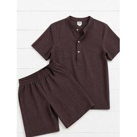 Фотография Костюм мужской 733 brown р.M-3XL "Shoptime" недорого оптом от прямого поставщика