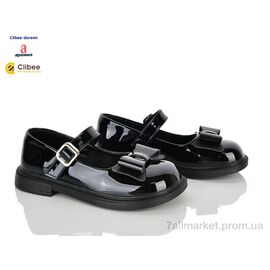 Туфлі дитячі зручні Весна/осінь C825 black (7 пар р.31-37) "Clibee-Doremi" недорого оптом від прямого постачальника