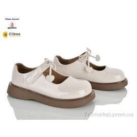 Туфлі дитячі зручні Весна/осінь A6913 beige (7 пар р.31-37) "Clibee-Doremi" недорого оптом від прямого постачальника