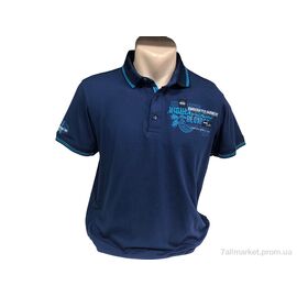 Футболка чоловіча Літо 7670 синій (4 шт. р.сіткаL-3XL) "TurkishBrend" недорого оптом від прямого постачальника