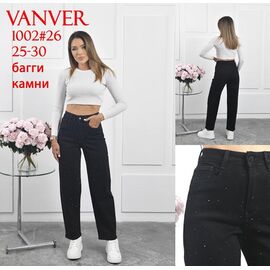 Фотография Джинсы женские 1002 black р.25-30 "Vanver" недорого оптом от прямого поставщика