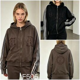 Фотография Кофта спортивная женская F505 black р.M-XL "Immei" недорого оптом от прямого поставщика