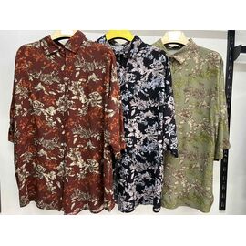 Фотография Рубашка женская летняя 21039 black р.3XL-7XL "Estima" недорого оптом от прямого поставщика