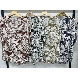 Фотография Рубашка женская летняя 21041 navy р.3XL-7XL "Estima" недорого оптом от прямого поставщика