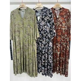 Фотография Платье летнее женское 21032 brown р.3XL-6XL "Estima" недорого оптом от прямого поставщика
