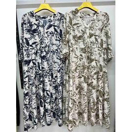Сукня літня жіноча 20857 khaki р.3XL-6XL "Estima" недорого оптом від прямого постачальника