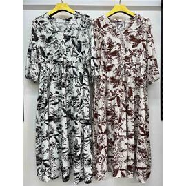 Сукня літня жіноча 20857 brown р.3XL-6XL "Estima" недорого оптом від прямого постачальника