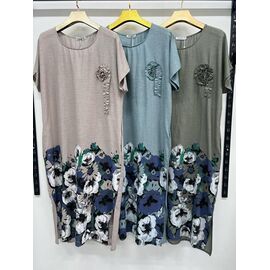 Сукня літня жіноча 10831 blue р.3XL-6XL "Estima" недорого оптом від прямого постачальника