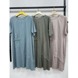 Сукня літня жіноча 10793 powder р.3XL-6XL "Estima" недорого оптом від прямого постачальника