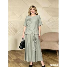 Костюм жіночий 10817 grey р.3XL-6XL "Estima" недорого оптом від прямого постачальника