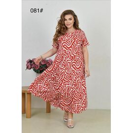 Сукня літня жіноча 081 red-white р.54-56 "Estima" недорого оптом від прямого постачальника