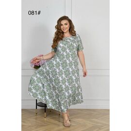 Сукня літня жіноча 081 white-green р.54-56 "Estima" недорого оптом від прямого постачальника