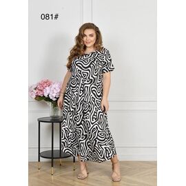 Сукня літня жіноча 081 white-black р.54-56 "Estima" недорого оптом від прямого постачальника