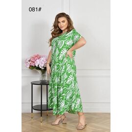 Сукня літня жіноча 081 l.green-white р.54-56 "Estima" недорого оптом від прямого постачальника
