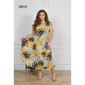 Сукня літня жіноча 081 yellow-black р.54-56 "Estima" недорого оптом від прямого постачальника