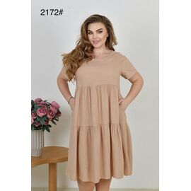Сукня літня жіноча 2172 beige р.52-56 "Estima" недорого оптом від прямого постачальника