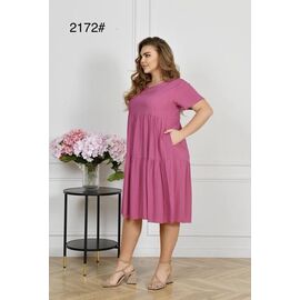 Сукня літня жіноча 2172 pink р.52-56 "Estima" недорого оптом від прямого постачальника